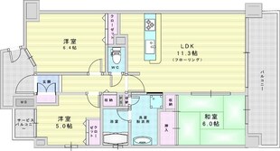 パラシオ塚本2　1号棟の物件間取画像